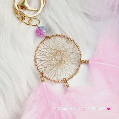 Móc khóa vòng DreamCatcher lông vũ