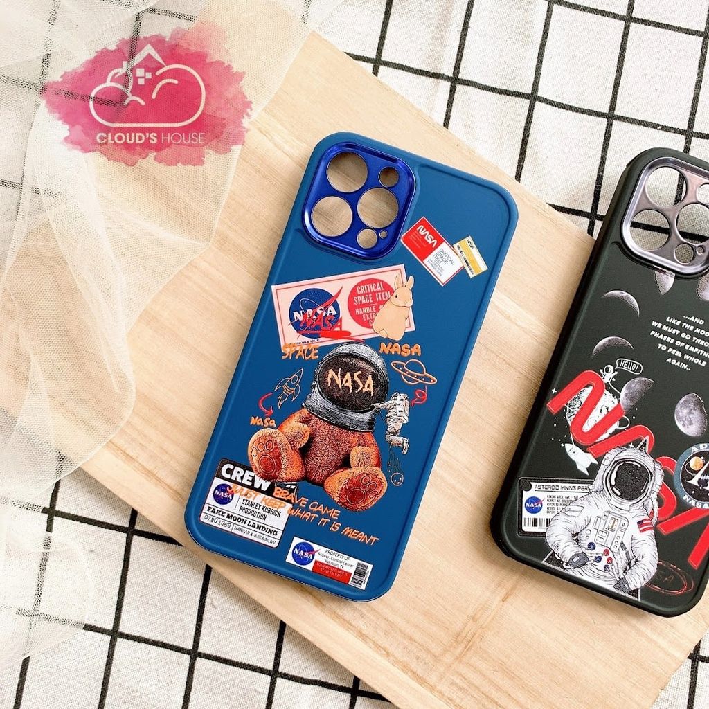 Case Ốp điện thoại iPhone Nasa Dẻo Nhám nhung Tách Camera iPhone 7/8/X/Xs/XsMax/11/12/Plus/Pro/Promax