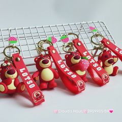 MÓC KHÓA GẤU DÂU LOTSO Mập Kute (4 mẫu)