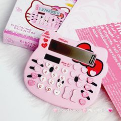 Máy Tính Hello Kitty Màu Hồng Nhạt Mặt Tròn KT-2288A ( nhỏ)