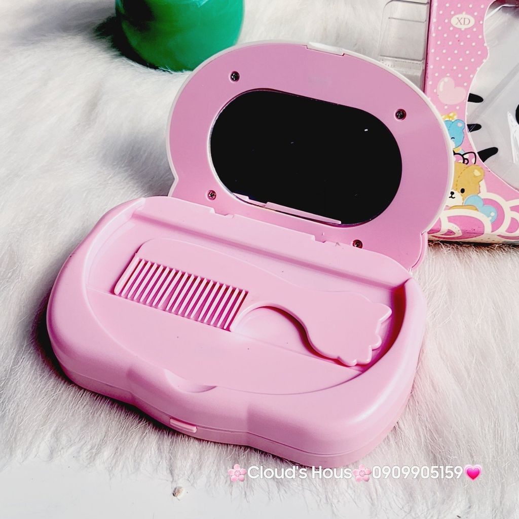Máy Tính Hello Kitty Gấp Gọn Kèm Lược Gương XD-1104A
