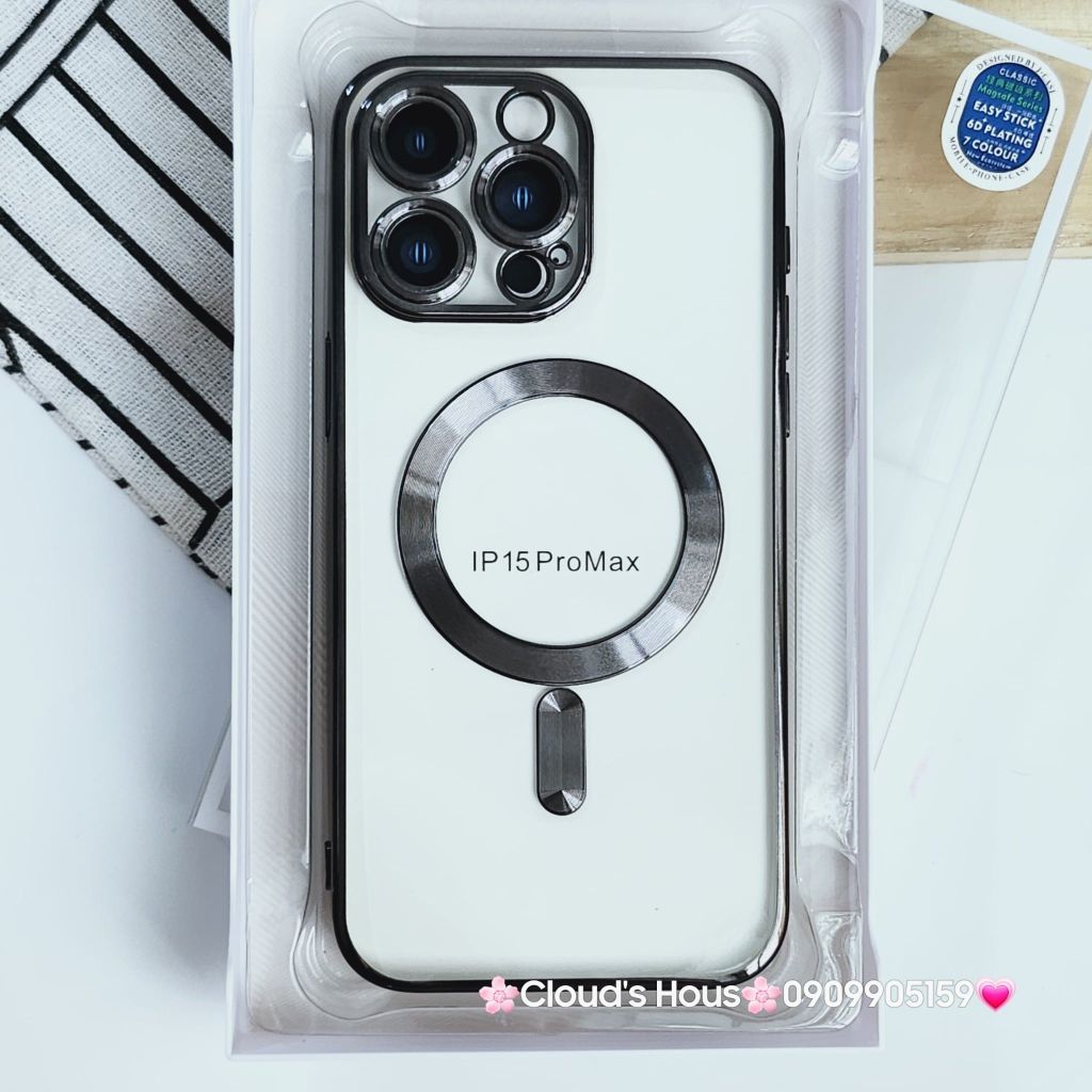 Case Ốp điện thoại iPhone J-Case Magsafe Trong Viền màu iPhone 15Promax