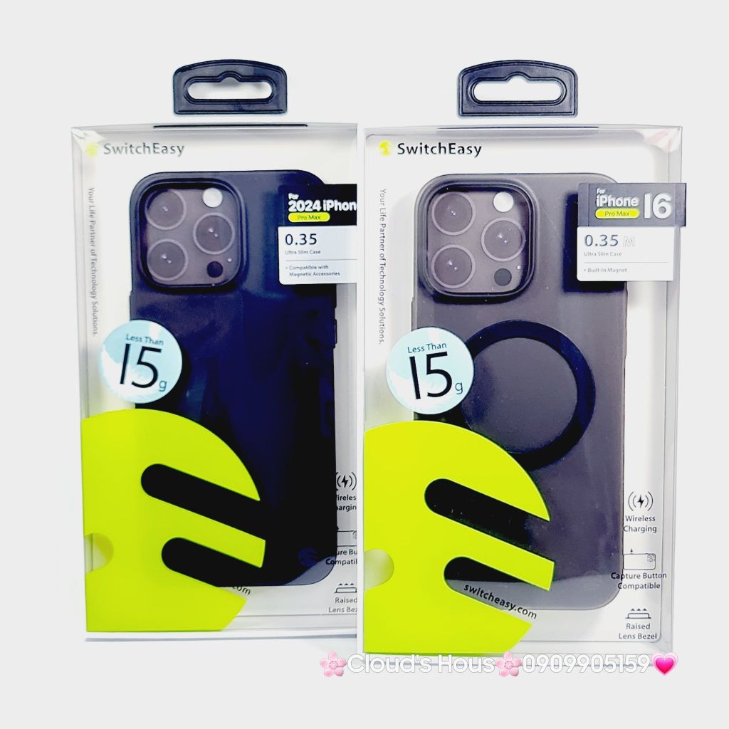 Case Ốp điện thoại iPhone Switcheasy Ultra Slim Nhám Lụa Siêu Mỏng Magsafe 0.35mm 16/Plus/Pro/Promax