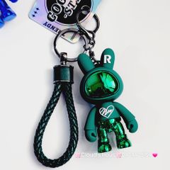 Móc khóa Thỏ Hologram R dây da