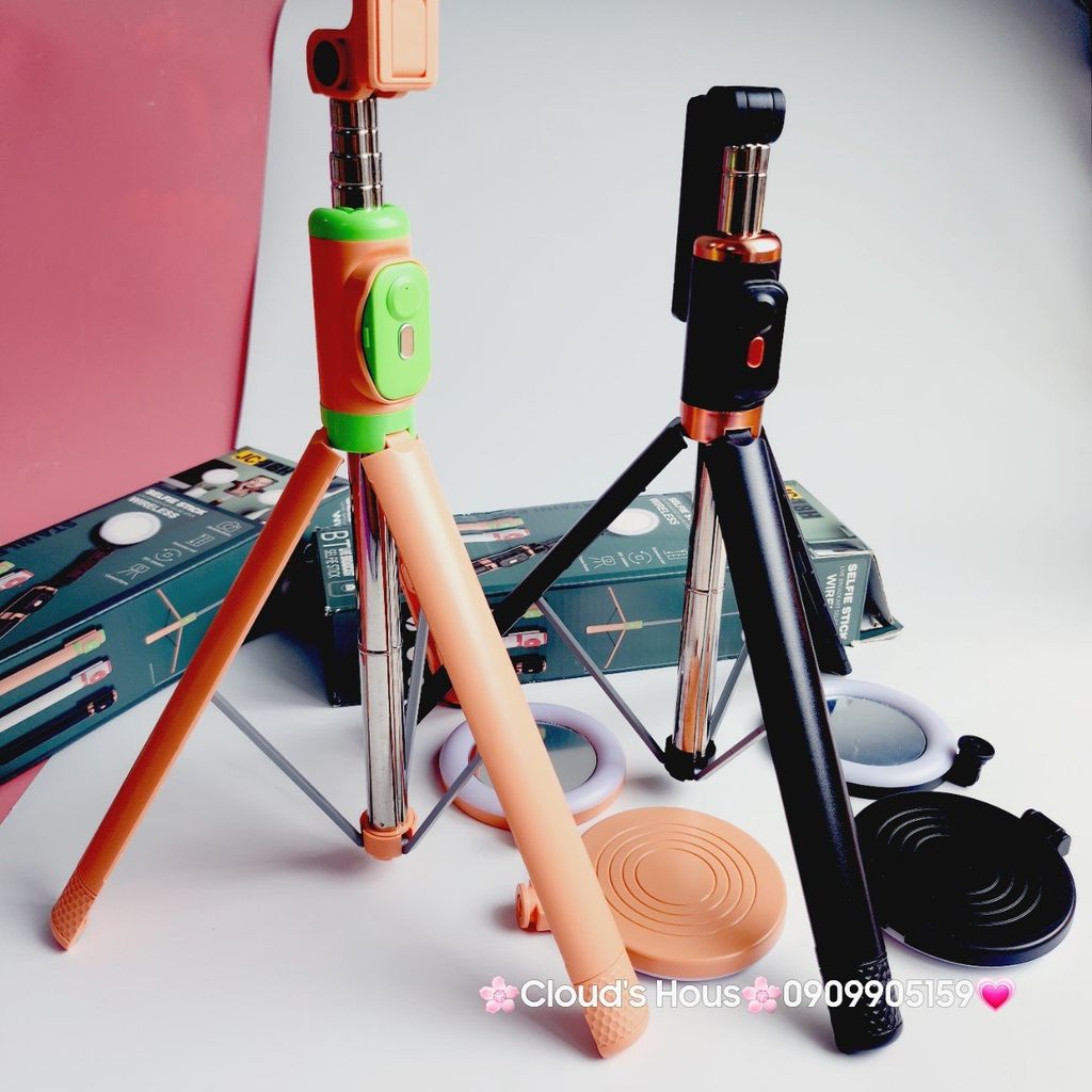 Gậy Selfie kết nối Bluetooth có Đèn và chân Tripod JC-18H
