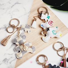 Móc Khóa Gấu Da LV Sang Chảnh