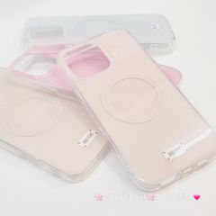 Case Ốp điện thoại iPhone Trong Crytal Magsafe Màu Beige Pastel Case iPhone 12/13/14/15/16/Pro/Promax