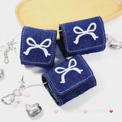 Cover Case Vỏ bảo vệ Airpod Túi Vải Jeans Nơ Airpod 1/2/3/Pro/Pro2
