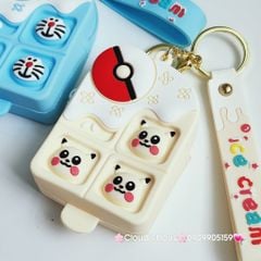 Bóp móc khoá Silicone Que Kem Pop It