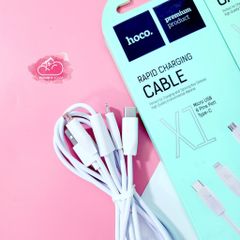 Cáp sạc 3 Đầu Chính hãng Hoco X1