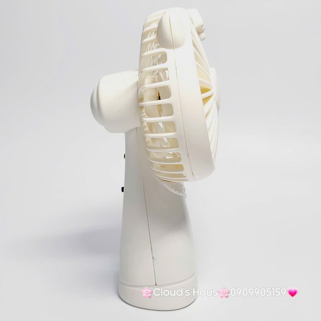 Mini Fan - Quạt Cầm Tay - Để Bàn Tai Mèo Màu Trơn Nhiều Màu