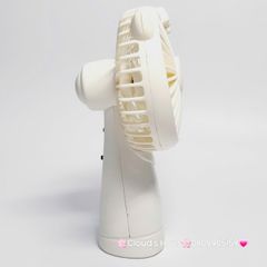 Mini Fan - Quạt Cầm Tay - Để Bàn Tai Mèo Màu Trơn Nhiều Màu