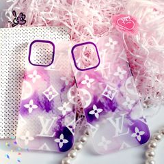 CASE IPHONE NHÁM HOLOGRAM màu tím LV Sang Chảnh
