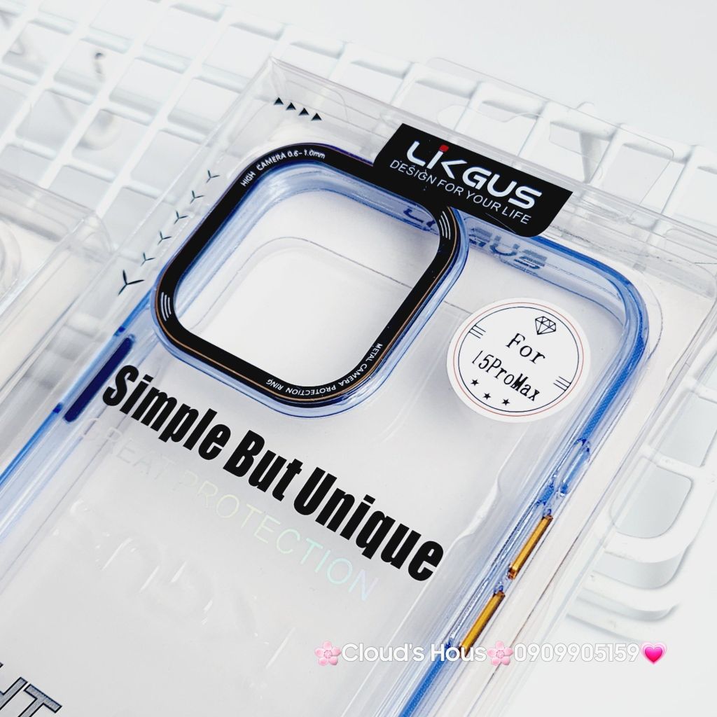 Case Ốp điện thoại iPhone Likgus Kính Trong KingKong viền màu Camera iPhone 15/16/Pro/Plus/Promax