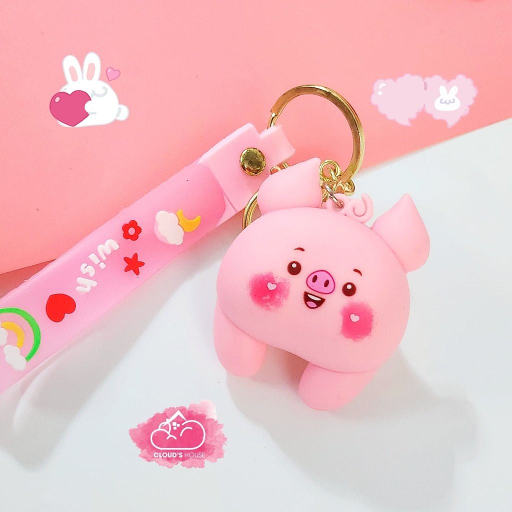 Móc khóa Cái mông Con thú Hologram