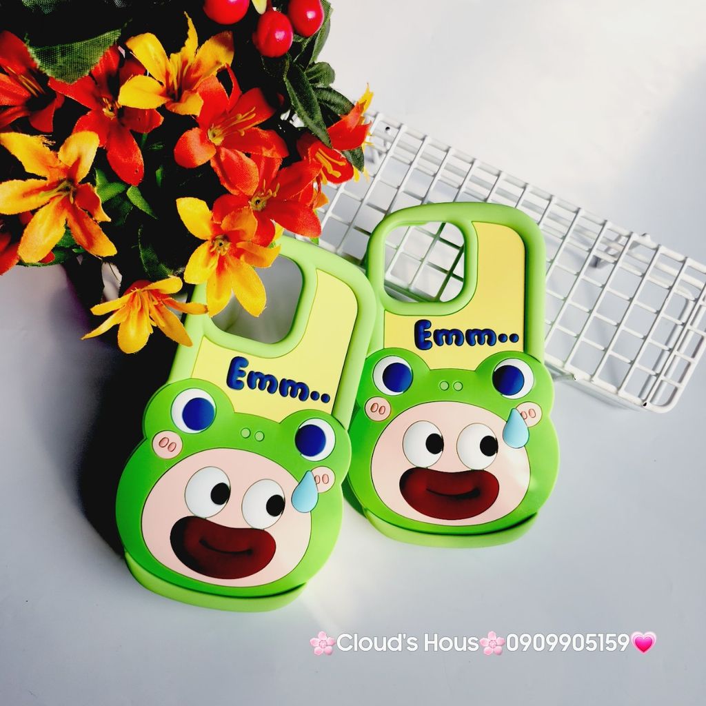 Case Ốp điện thoại iPhone Su dẻo Cosplay Ếch Emm.. iPhone 11/12/13/14/15/Pro/Promax