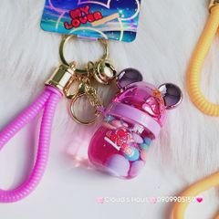 Móc Khoá Bình Nước Bling Bling Tai Mickey & Candy