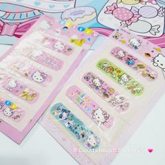 Băng keo cá nhân, dán vết thương Hello Kitty, Cú Mèo, Bọt Biển, One Piece,...