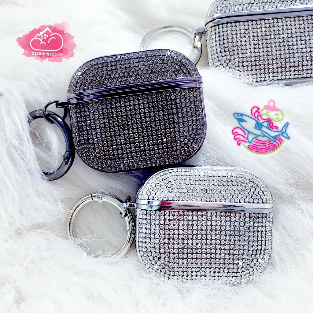 Cover Case Vỏ bảo vệ Airpod Đính đá Đen huyền bí Airpod 1/2/3/Pro/Pro2