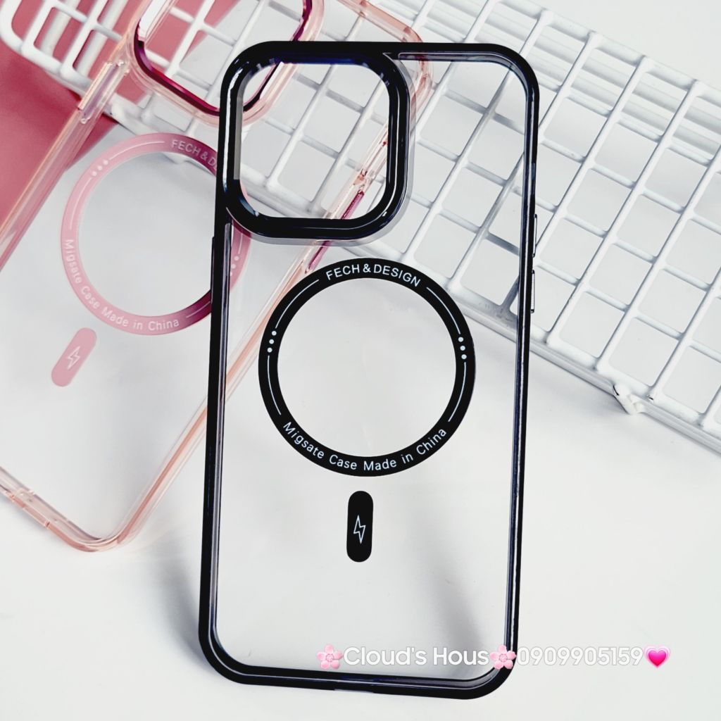 Case Ốp điện thoại iPhone X&M Trong viền hologram bóng iPhone 14Promax/ 15Promax (5 mẫu)