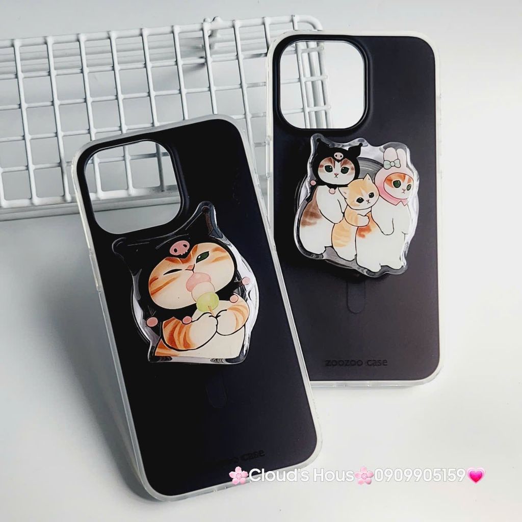 Case Ốp điện thoại iPhone Trong Nhám Magsafe Đen Zoozoo Case iPhone 12/13/14/15/Pro/Promax