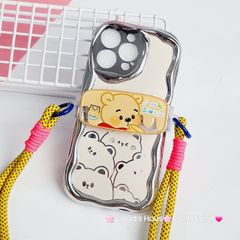 Dây Dù ĐEO chéo kèm thanh KẸP giữ điện thoại hoạt hình kute