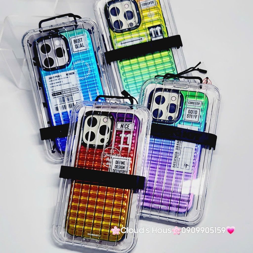 Case Ốp điện thoại iPhone Nhám Sọc ngang Hologram Youngkit chính hãng  iPhone 14/15/Pro/Promax