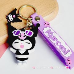 Móc Khóa Kuromi Đen & Tím