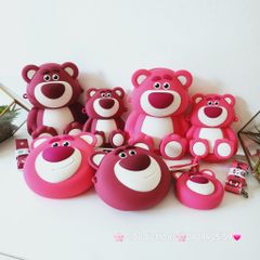TÚI ĐEO CHÉO SILICONE GẤU DÂU LOTSO Màu đậm Chính Hãng Disney