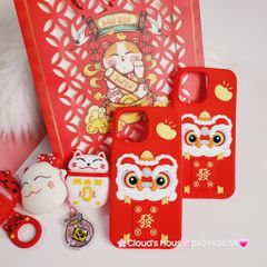 Case Ốp điện thoại iPhone Su dẻo Lân Đỏ TẾT Lì Xì iPhone 11/12/13/14/15/Pro/Promax
