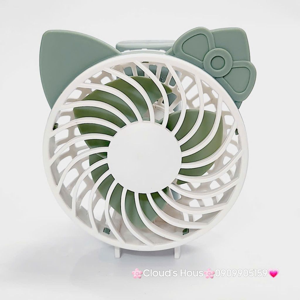 Quạt Cầm Tay - Để Bàn Tai Mèo Gập Được Đầu