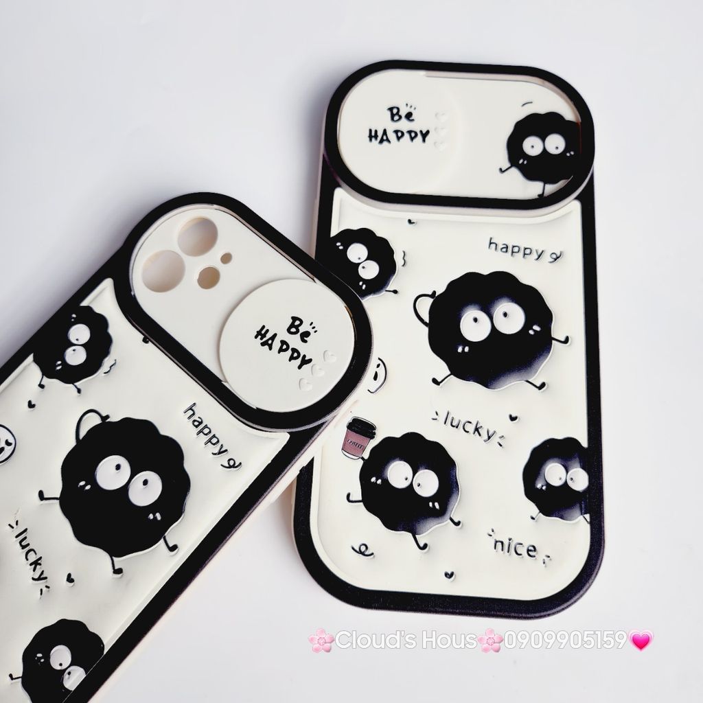 Case Ốp điện thoại iPhone Hòn Than Đen Be Hapy Phao Da iPhone 11/12/13/14/15/Pro/Promax