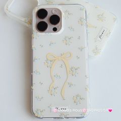 Case Ốp điện thoại iPhone Nơ Vàng Hoa nhí iPhone 12/13/14/15/16/Pro/Promax