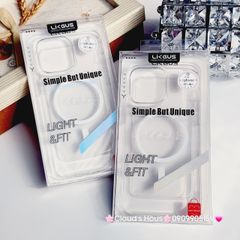 Case Ốp điện thoại iPhone Likgus Trong Magsafe Không Vàng iPhone 11/12/13/14/15/16/Pro/Plus/Promax
