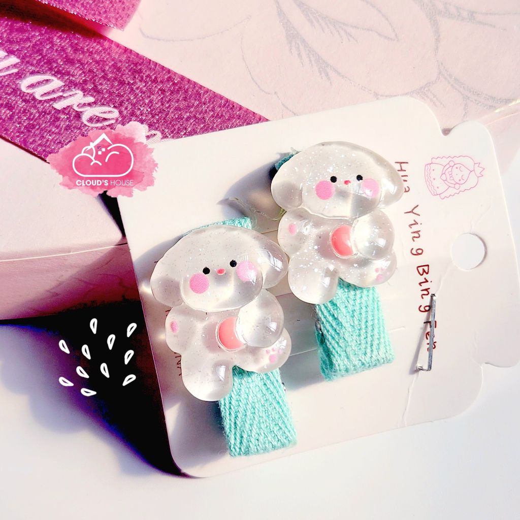 Kẹp tóc Charm gấu cho bé (5 màu)