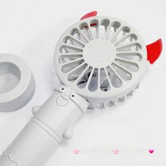 Mini Fan - Quạt Cầm Tay - Để Bàn Có Sừng Đỏ