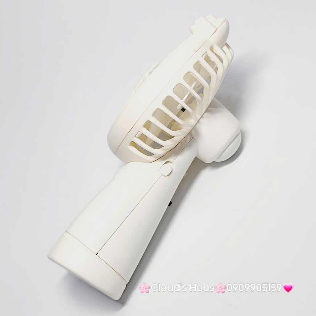 Mini Fan - Quạt Cầm Tay - Để Bàn Tai Mèo Màu Trơn Nhiều Màu