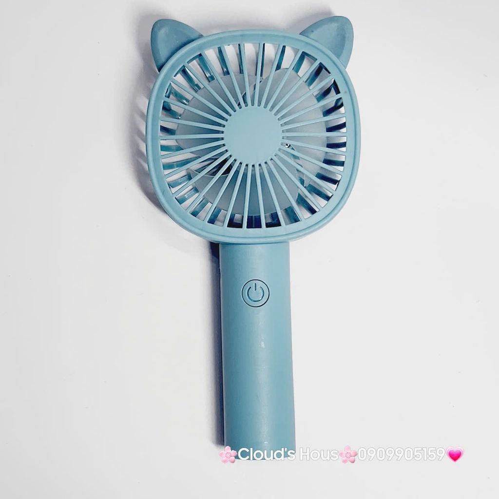 Mini Fan - Quạt Cầm Tay Tai Thú Nhiều Màu ( có đế rời để bàn)