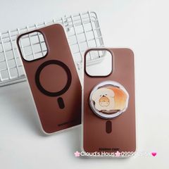 Case Ốp điện thoại iPhone Trong Nhám Magsafe Nâu Zoozoo Case iPhone 12/13/14/15/Pro/Promax