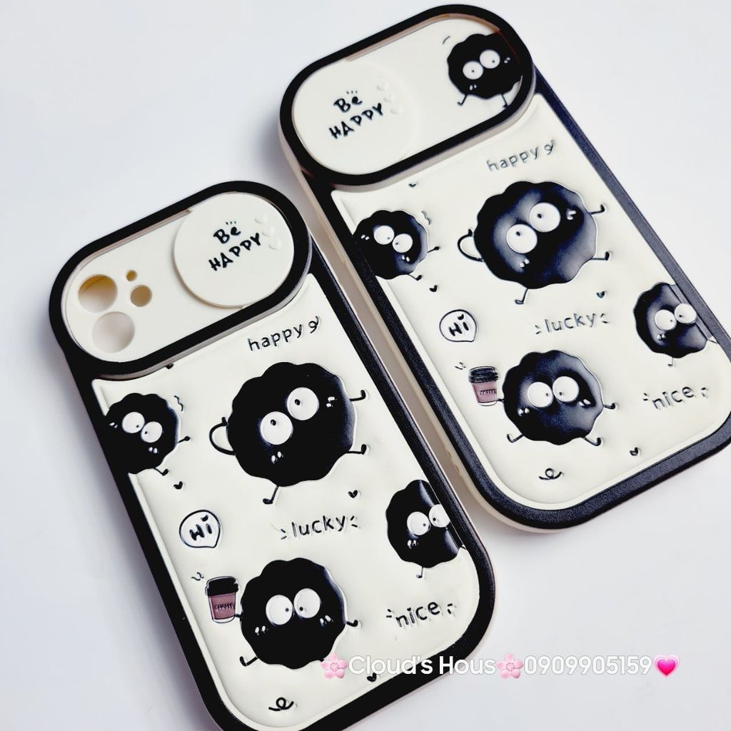 Case Ốp điện thoại iPhone Hòn Than Đen Be Hapy Phao Da iPhone 11/12/13/14/15/Pro/Promax