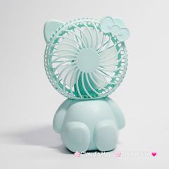 Mini Fan - Quạt Cầm Tay - Để Bàn Hello Kitty Ngồi (nhiều màu)