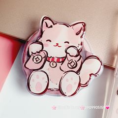 Case Ốp điện thoại iPhone Mèo Hồng May Mắn Kèm Popsocket Magsafe Nam Châm iPhone 11/12/13/14/15/Pro/Promax