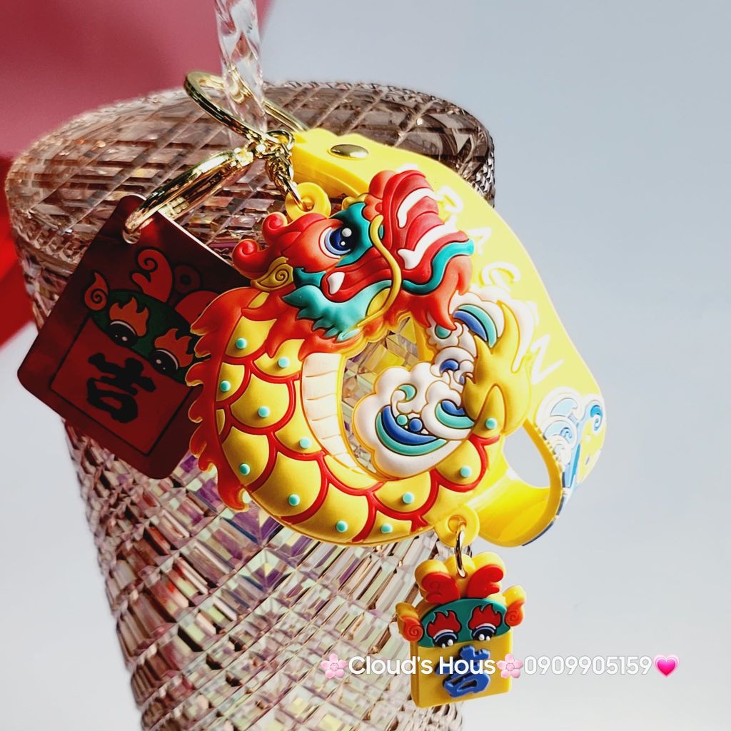 Móc Khóa Rồng Nước Phun Lửa Tết Dragon - TẾT