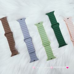 Dây Apple Watch Silicone Basic Chống bẩn Hai màu có nam châm siêu xịn