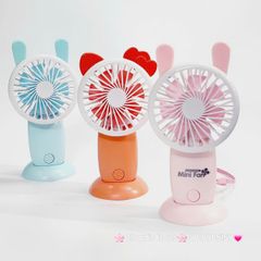 Mini Fan - Quạt Cầm Tay mini mặp tròn Có Đế đỡ