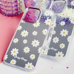 Case Ốp điện thoại iPhone Cúc họa mi Spring Daisy Gương nút nổi iPhone 11/12/13/14/Pro/Promax
