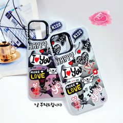 Case Ốp điện thoại iPhone Hologram I love you iPhone 11/12/13/14/Pro/Promax