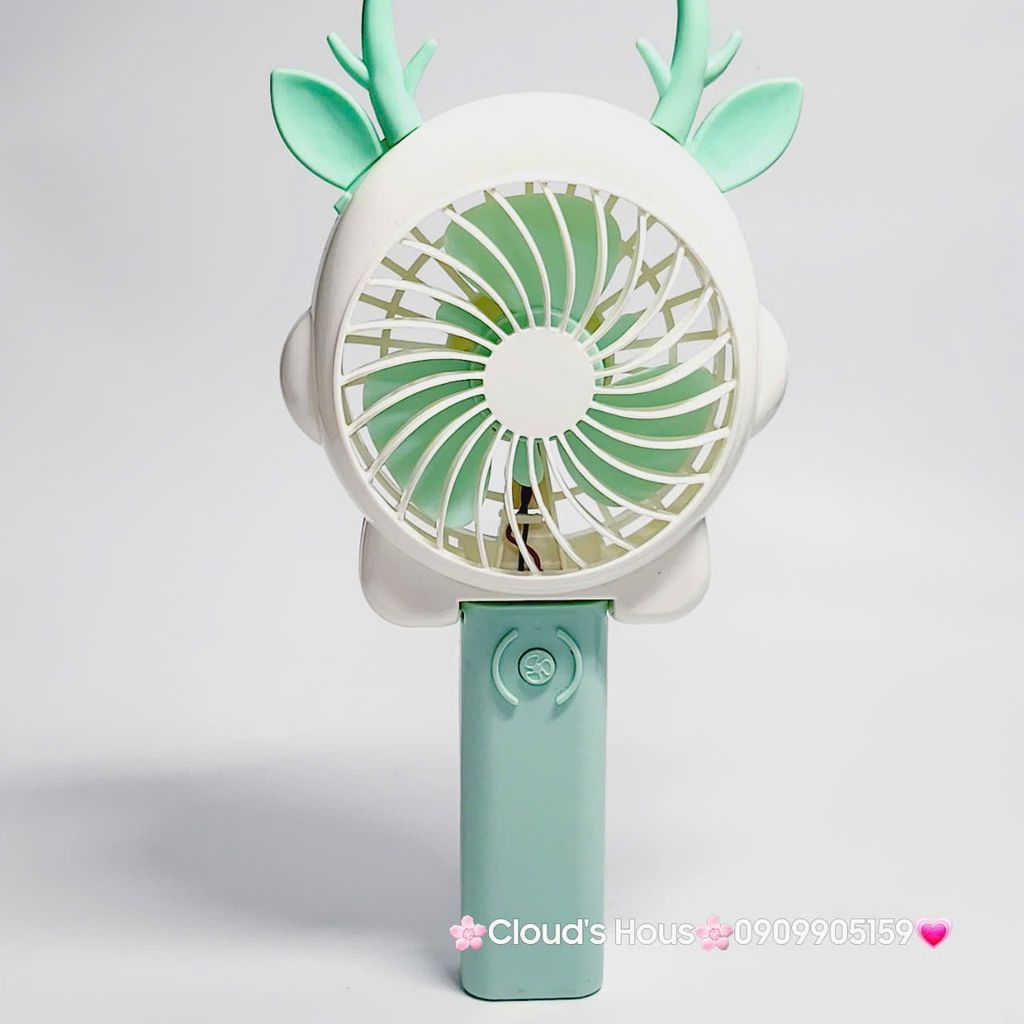 Mini Fan - Quạt Cầm Tay Có Tai Sừng Nhiều màu