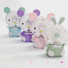 Mini Fan - Quạt Cầm Tay - Để Bàn Voi Mặc Yếm