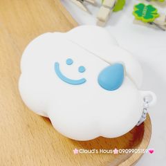 Cover Case Vỏ bảo vệ Airpod Su Dẻo Đám Mây Trắng Kèm Charm Airpod 1/2/3/Pro/Pro2